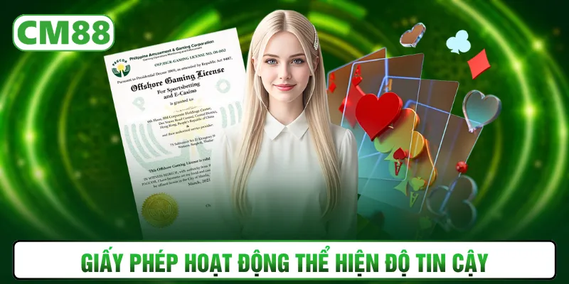 Giấy phép hoạt động thể hiện độ tin cậy