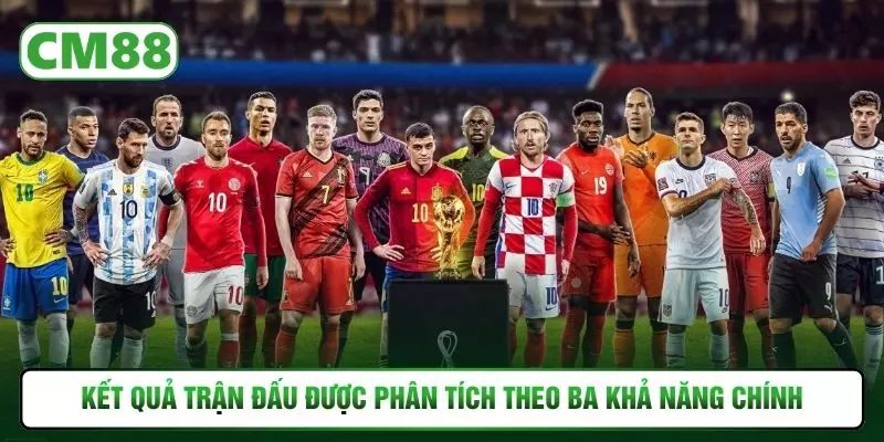 Kết quả trận đấu được phân tích theo ba khả năng chính
