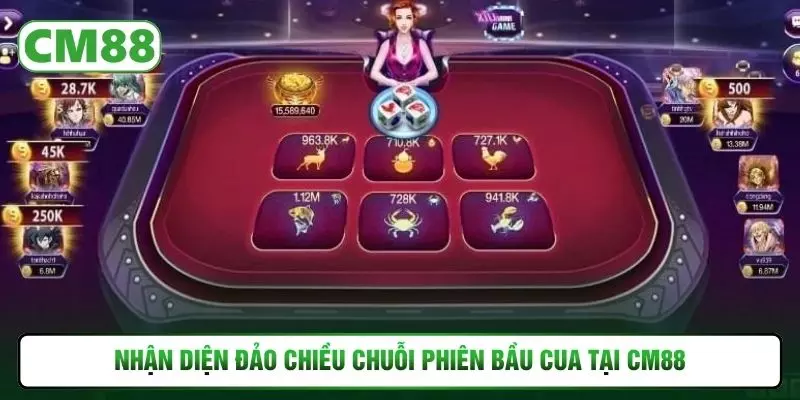 Nhận diện đảo chiều chuỗi phiên bầu cua tại CM88